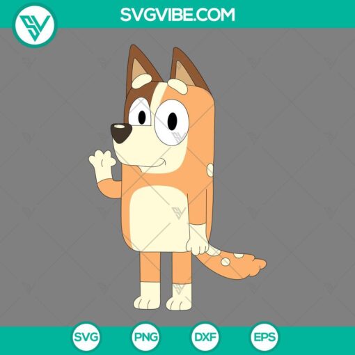 Chilli Heeler SVG for Bluey Mom, Mother of Bluey SVG, Bluey Family SVG File - Cute cartoon dog family in digital graphic format.