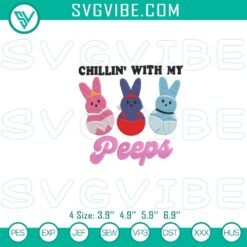 Easter Disney Princess Embroidery File featuring cute Peeps design for digital crafting projects.