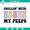 Easter bunny rabbit SVG files with a retro design, perfect for crafting.