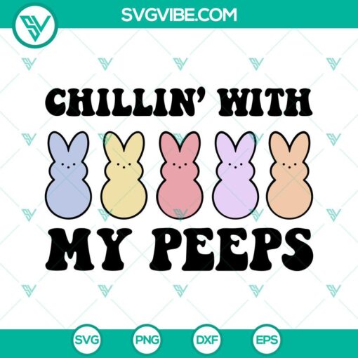 Easter bunny rabbit SVG files with a retro design, perfect for crafting.