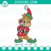 Chip and Dale elf Christmas embroidery file featuring a festive Disney design, perfect for holiday crafts.