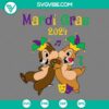 Chip and Dale Mardi Gras 2024 SVG files with Disney theme, PNG, DXF, and EPS formats for digital crafting.