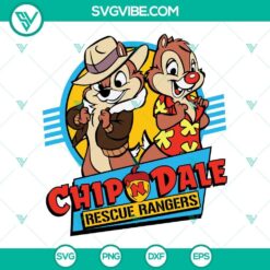 Chip and Dale Rescue Rangers SVG files featuring Chip and Dale characters in multiple formats for crafting.