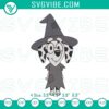 Chloe Bluey Witch Halloween embroidery design featuring a spooky cartoon stitch pattern, perfect for Halloween crafts.