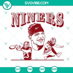 Christian McCaffrey San Francisco 49Ers SVG, PNG, EPS, DXF file with team logo, ideal for digital crafting projects.