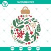 Red and green Christmas ball ornament SVG files for tree decorations, festive holiday design, perfect for DIY crafts and projects.