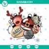 Christmas Ball Santa Claus and Reindeer SVG Files with Ho Ho Ho Christmas design for festive decorations.