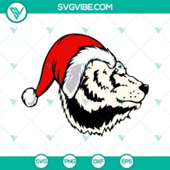 Christmas Bear SVG Images, Bear Santa Hat Christmas SVG Download, Grizzly Bear 6