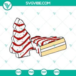 Christmas Cake Tree SVG file with Little Debbie design, ideal for Christmas Tree Cake decorations.