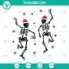 Christmas dancing skeleton SVG with PNG and DXF files for festive holiday crafting projects.