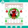 Christmas Deadpool Marvel Ugly Sweater SVG with PNG and DXF downloads, festive holiday design for Christmas celebrations.