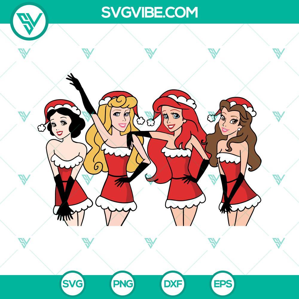 Christmas Disney Princess Mean Girls SVG PNG DXF EPS Clipart Cut File Layered Christmas Disney Princess Mean Girls SVG Clipart - Festive crossover featuring Disney princesses in Mean Girls style outfits. Great for crafts.