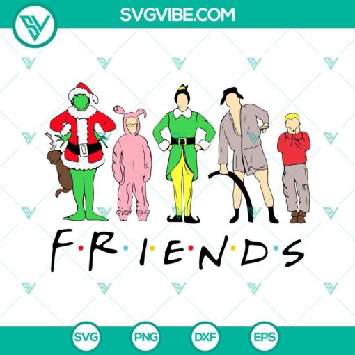 Christmas Friends SVG images of popular Christmas movies characters in PNG, EPS, DXF formats. Perfect for holiday crafting projects.