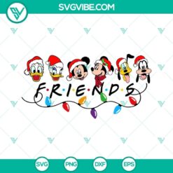 Disney Christmas SVG file featuring festive friends together, Best Day Ever design for download.
