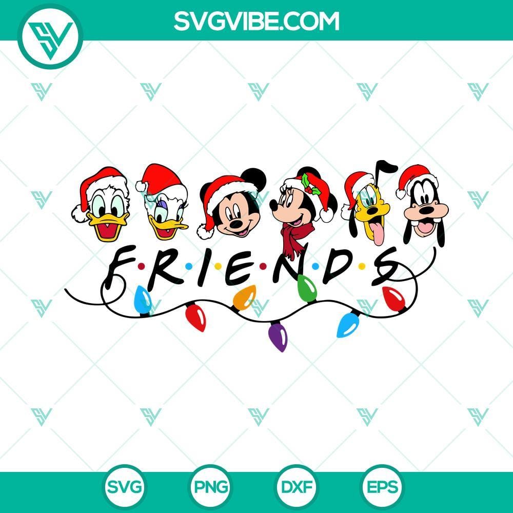 Christmas Friends SVG File, Disney Christmas SVG File, Best Day Ever SVG Download Disney Christmas SVG file featuring festive friends together, Best Day Ever design for download.