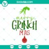Grinch-themed Christmas bundle SVG with "Believe Christmas" design and "Grinch Hohoho" text. Perfect for festive holiday projects.