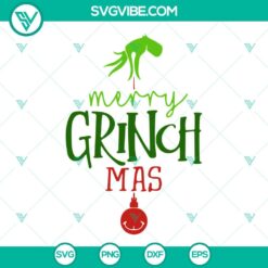 Grinch-themed Christmas SVG bundle with 