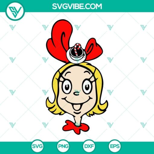 Christmas Grinch SVG File Bundle, Grinch Santa Hat SVG Images, Cindy Lou Who 5