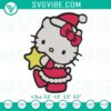 Christmas Hello Kitty Santa Claus embroidery design, perfect for holiday projects, festive and cute.