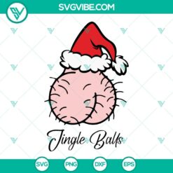 Christmas jingle balls SVG files featuring adult Christmas designs in PNG, DXF, and EPS formats for crafting projects.