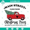 Christmas Main Street Sign SVG featuring Mickey's Christmas Tree Farm, perfect for holiday crafts and decorations.
