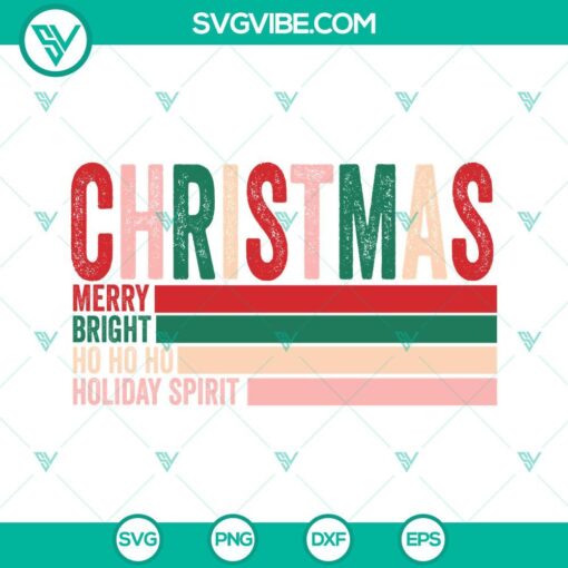 Christmas Merry Bright Ho Ho Ho SVG with funny quotes, ideal for holiday crafting. Compatible with PNG, EPS, and DXF formats.