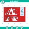 Elegant Christmas Monogram SVG font with split letters for holiday projects. Ideal for crafting and DIY Christmas decorations.