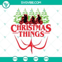 Christmas Things SVG File, Stranger Things Christmas SVG Images, Merry