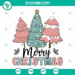 Christmas Tree Merry Christmas SVG Files featuring Pine Tree Xmas SVG Images for Holiday crafts and decorations.