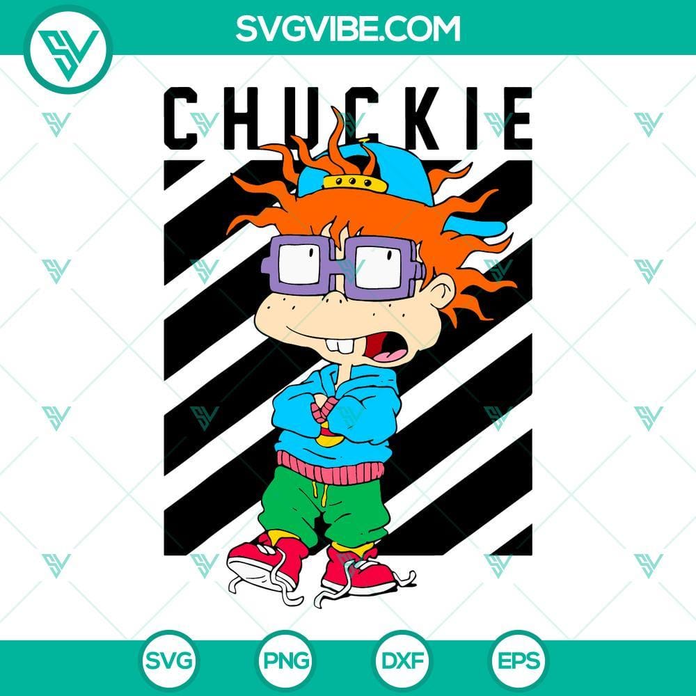 Chuckie SVG, Rugrats SVG, Cartoon Baby Character SVG PNG DXF EPS Chuckie SVG from Rugrats cartoon, cute baby character design in PNG DXF EPS formats, ideal for crafts and digital projects.