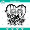Chucky and Tiffany SVG files for Halloween, featuring Chucky and Bride of Chucky, perfect for Halloween-themed designs.