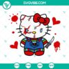 Chucky Hello Kitty SVG Images for Halloween, Kawaii design with PNG, DXF, EPS files, cute and spooky Hello Kitty in horror theme.