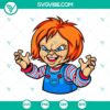 Chucky horror movie SVG for Halloween download, featuring iconic movie character in digital format.