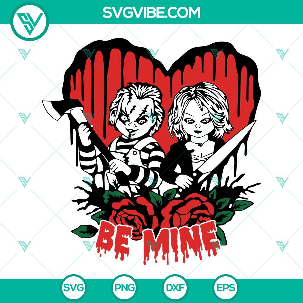 chucky-tiffany-be-mine-valentine-svg-bundle-be-mine-svg-chucky-tiffany-heart-svg-valentine-s-day-horror-svg-6-mockup.jpg Chucky Tiffany Be Mine Valentine SVG bundle with spooky Chucky design for crafting projects.