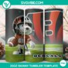 Cincinnati Bengals Football Snoopy 3D 20oz Tumbler Wrap PNG File, featuring Snoopy playing football with Bengals team colors, logo and design.