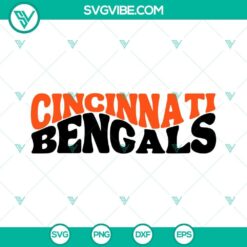 Cincinnati Bengals Football SVG File PNG DXF EPS Cut Files