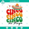 Cinco De Mayo Retro Wavy SVG design with Mexican Fiesta Hat, Happy Cinco theme, ideal for download.