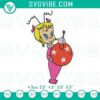 Cindy Lou Who Christmas Ball embroidery design with festive themes. Perfect for holiday crafts.