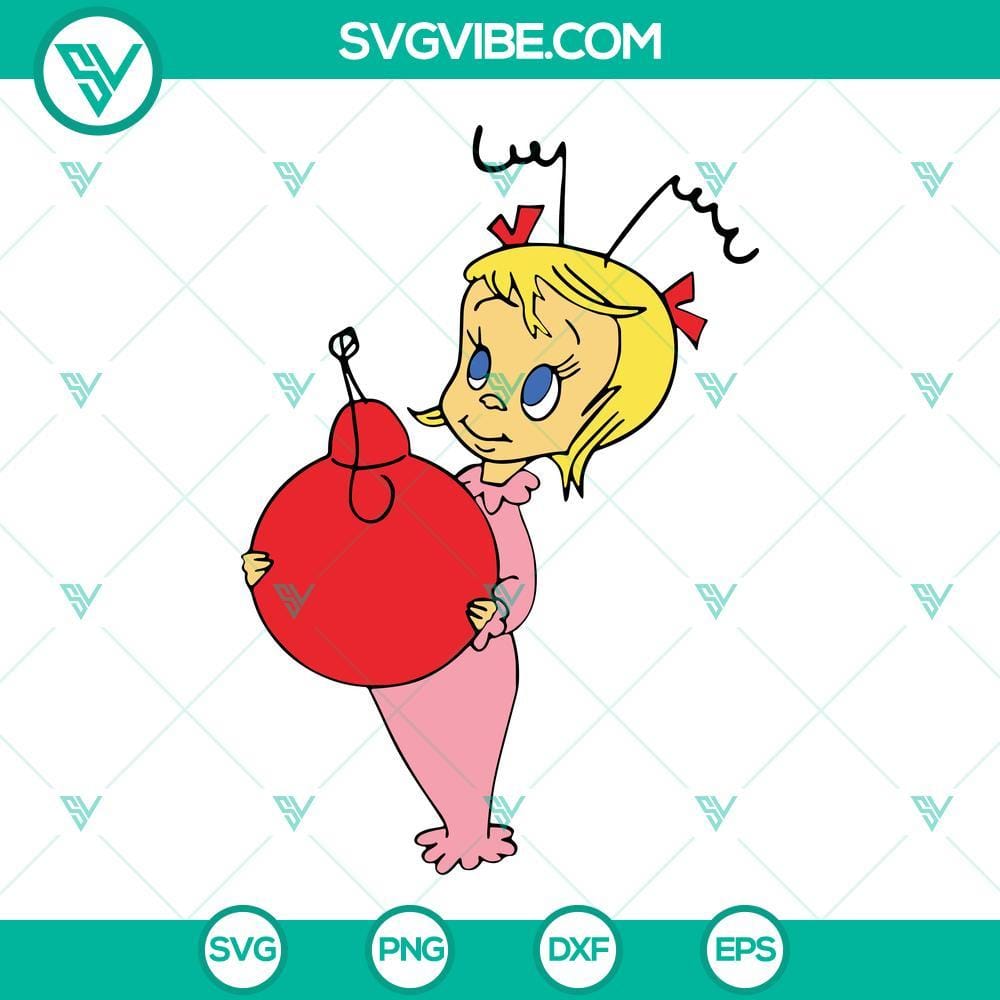 Cindy Lou Who SVG DXF EPS PNG Cricut Silhouette Vector Clipart Cindy Lou Who SVG download for Cricut and Silhouette featuring vector clipart in DXF, EPS, and PNG formats.