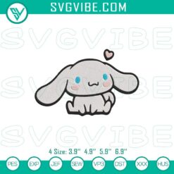 Cinnamoroll Embroidery File, Sanrio Embroidery Design, Kawaii Embroidery