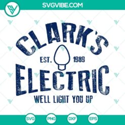 Clark's Griswold Electric SVG Files inspired by National Lampoon's Christmas Vacation, festive and quirky holiday design for crafting.
