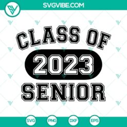 Class Of 2023 Senior SVG Images featuring graduation-themed designs for seniors, in back view. Graduation SVG Images for Class Of 2023.