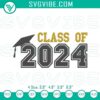 Class of 2024 embroidery designs featuring high school senior patterns for graduation.