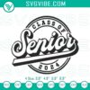 Class of 2024 graduation-themed embroidery design digital pattern for seniors.