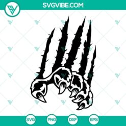 Claw marks SVG design featuring wild animal scratches, suitable for Cricut cutting machines. Beast-themed vector graphic file.