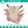 Clefable embroidery designs, adorable Pokémon character machine file for crafts and sewing projects.