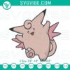 Cute Clefable Pokémon embroidery design file, perfect for crafting projects with adorable Pokémon character.