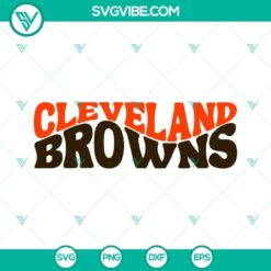 Cleveland Browns football team logo SVG design for digital cut files in PNG, DXF, and EPS formats. Great for NFL fans!