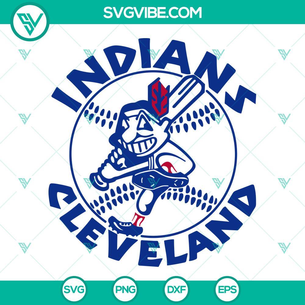 Cleveland Indians Baseball Logo SVG PNG DXF EPS Cut Files Cleveland Indians baseball team logo SVG and PNG cut files for crafting and printing. EPS and DXF formats included.