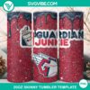Cleveland Indians Dunkie Junkie Glitter 20oz Tumbler Wrap PNG File with team logo and glitter design.